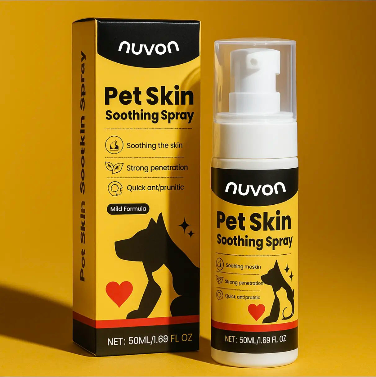 Vet-backed skin relief spray